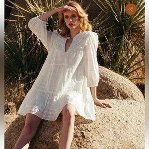 Cleobella Elliot Mini Dress Ivory medium NWT